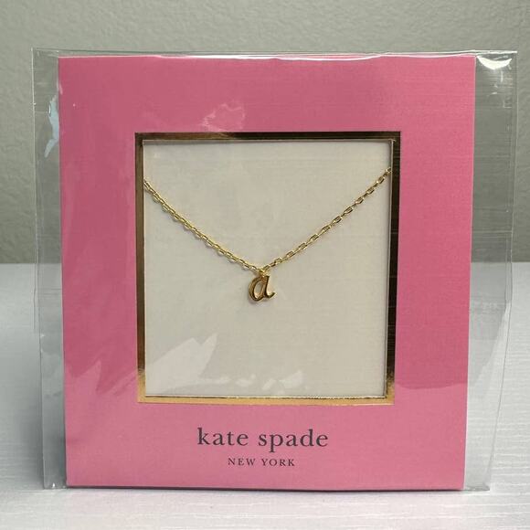 Kate Spade Letter A pendant Gold Tone Necklace - Picture 1 of 3